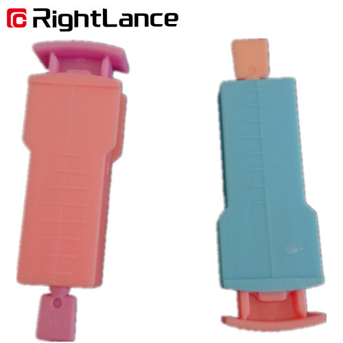 Pink Purple 23G 1.8mm Disposable Blood Lancet Pen For Glucometer