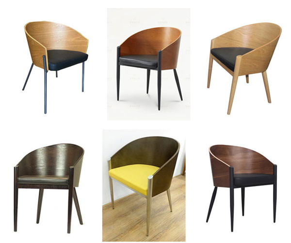 Estilo nórdico de Costes del café del ocio que cena PU Seat de madera de la silla