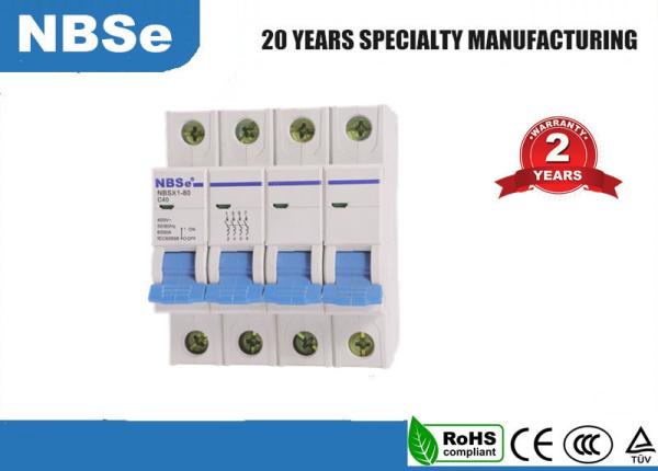 NBSX1 Series Micro Circuit Breaker 4 Pole For For Industry , Business
