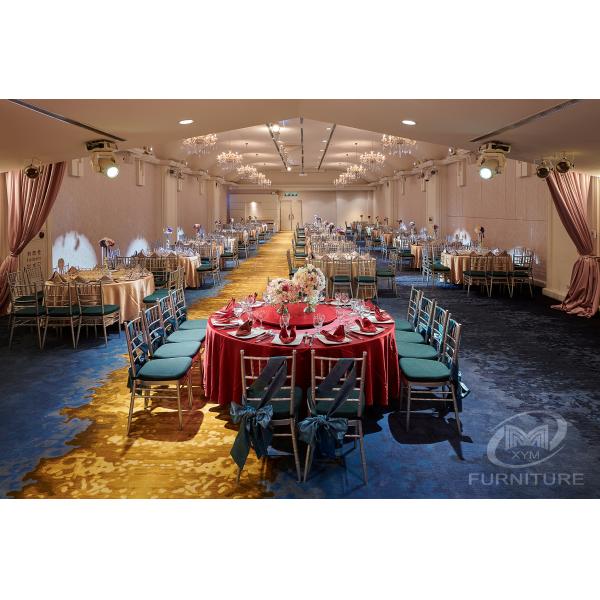 Stainless Steel Napoleon Chair With Cushion High End Banquet Chair Hotel Furniture