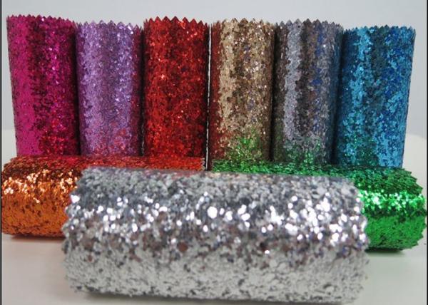 Pu Cloth Backing Real Glitter Wallpaper , Modern Textured Sparkle Wallpaper