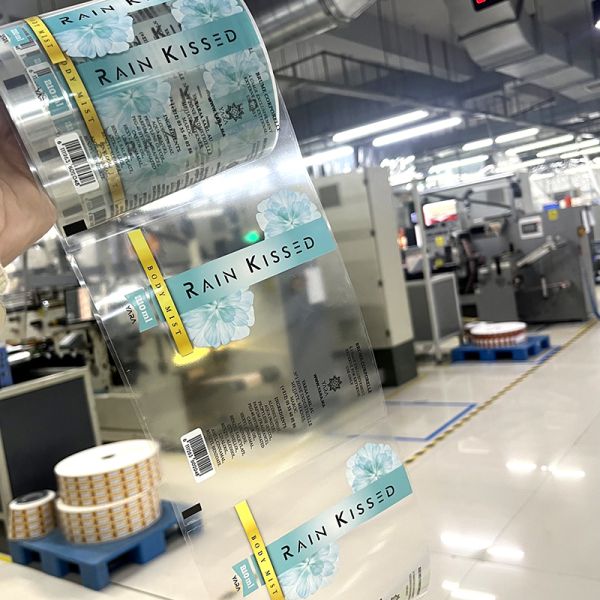 Custom Intensive Printing logo Perfume Bottle clear Sticker Label Essential Perfume Bottle with Glass Transparent Sticker Label