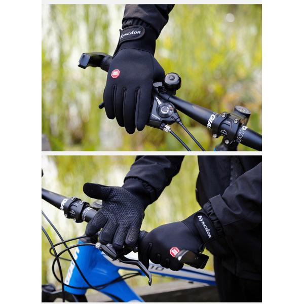 Black Cycling Gloves for Men and Women Full Finger Touch Screen Outdoor Sports Gloves