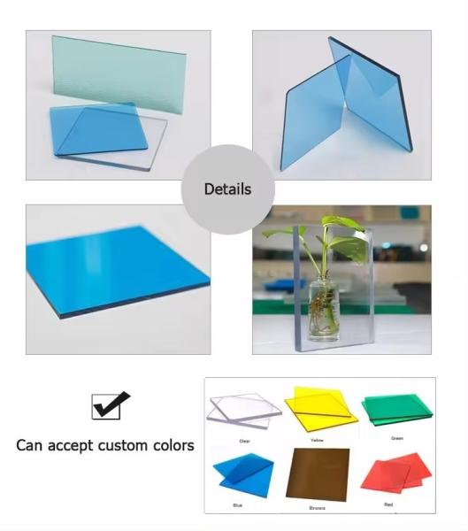 8 mm d'épaisseur feuille de polycarbonate solide en polycarbonate vierge à 100% pour la toiture