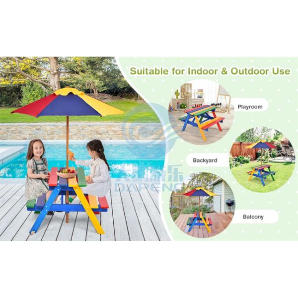 Sistema no tóxico multicolor del banco de la mesa de picnic de 4 niños de Seat de los accesorios de la piscina