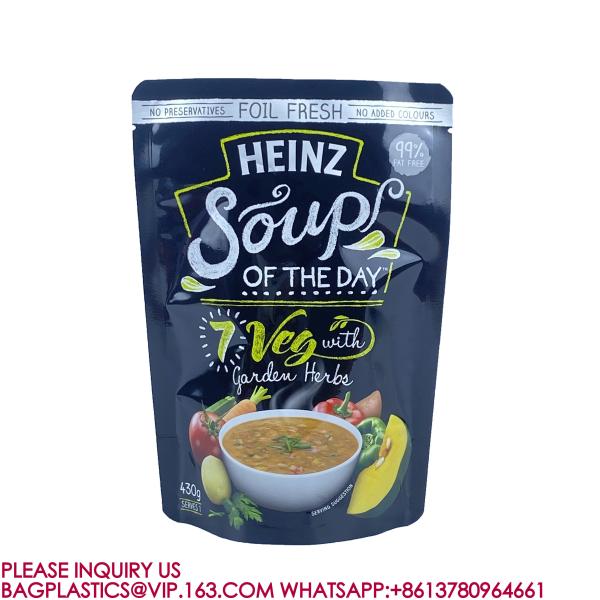 Cooking Bags, Cooking Pouches, Soup bags, Soup Pouches, Juice Beverage Spout Nozzle Pouch