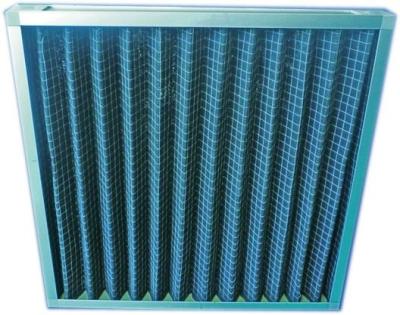 Rigid Aluminum Extended Surface Air Filter Pleated With Activated Carbon Felt