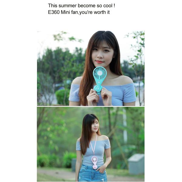 E360 Mini Fan,rechargeable hand held fan usb promotional plastic hand fan