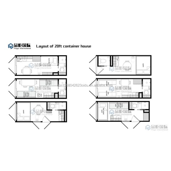 10FT Modern Design Steel Structure Container Store/Shop Houses and Prefabricated Modular Houses 3D Model/CAD Drawings