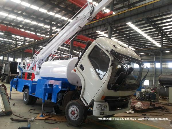 Truck Mounted 16m Aerial Work Platforms woith Water tanker High Performance Whtsp:+8615271357675