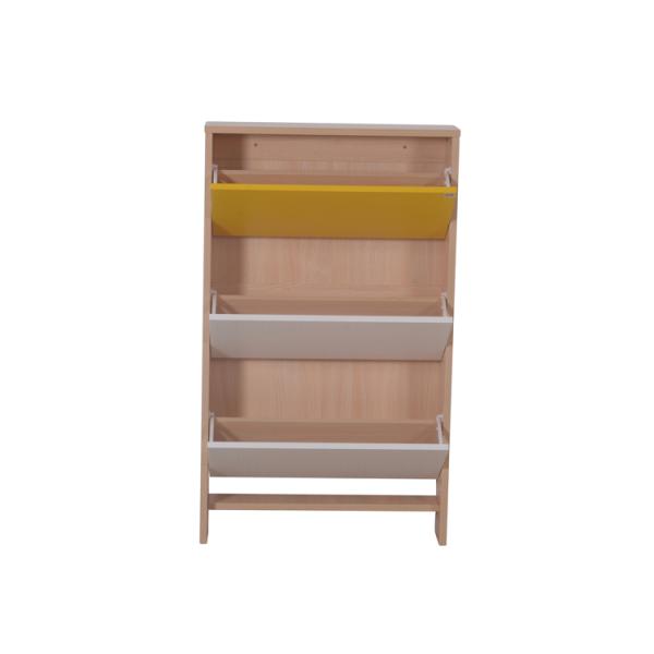 Yellow Flip Design 107cm 18KG Wood Shoe Organizers