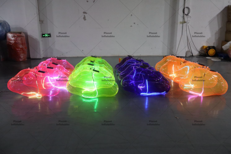 Glowing clear Inflatable PVC Cloud Inflatable Clouds Balloon with Light Strip for Party Event Decoration