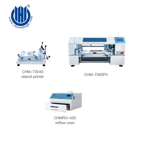 Automatic Pick / Place Machine 140kg Feeding System / 4 Mounting Heads