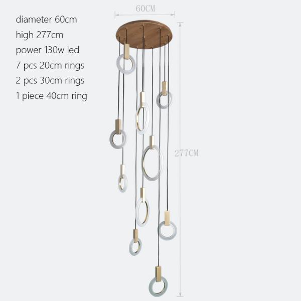 Необыкновенный акриловый современный шкентель освещает абажур круга для крытого домашнего освещения