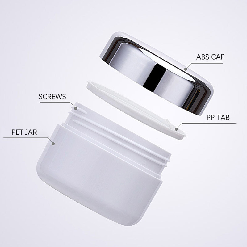 Round Shouder Cosmetic Bottles And Round Lid Jars For Dispensing Creams Lotions And Serums