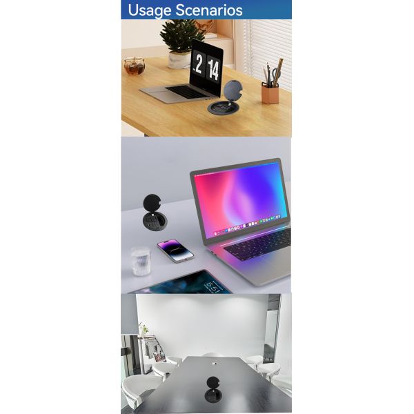 ROHS 152mm Embedded Desktop Socket Hub Conference Table Connectivity Box