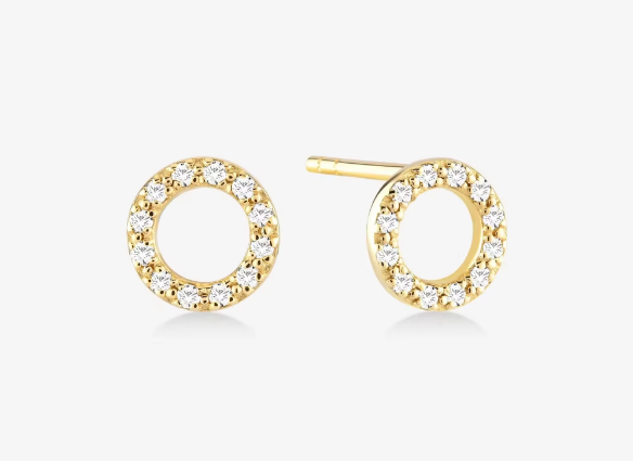 18K золотые 925 серебряные классические серьги для девочек Модный аксессуар