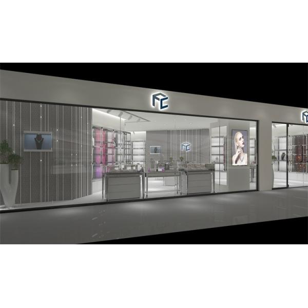 polvo de Vitrine de la joyería de la sala de exposición de los muebles de la joyería del ODM del diseño 3D cubierto