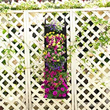 Hanging Growing Strawberry Bags Planter, Vertical Wall Hanging Planters, Herbs, Succulents, Artificial Plants or Flowers