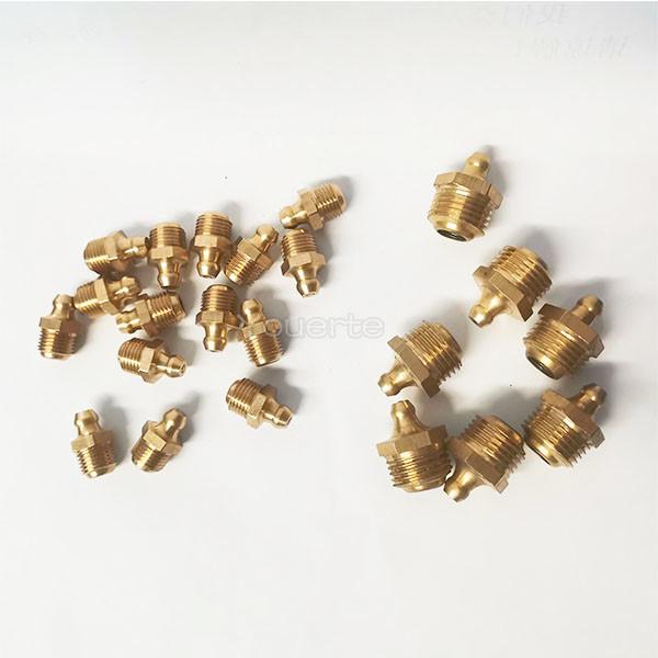 Brass M10 Grease Gun Nipple Ends Straight Assortment Kit 45 90 Degree Angled