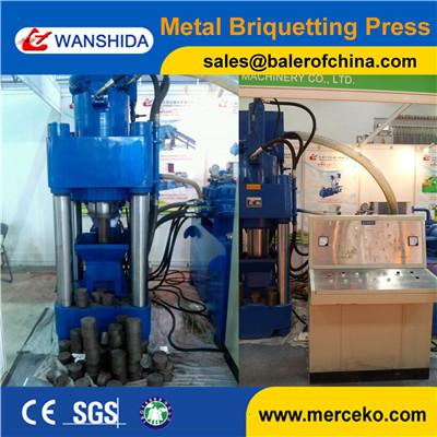 Y83-5000 1.8ton capacity Cast Iron Chips Briquetting Press vertical structure to put chips press into cake pieces
