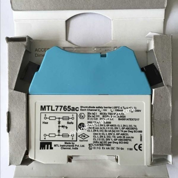 MTL7765AC Eaton MTL 2-Channel 15V Safety Description Zener Safety Barrier with DIN Rail Mounting