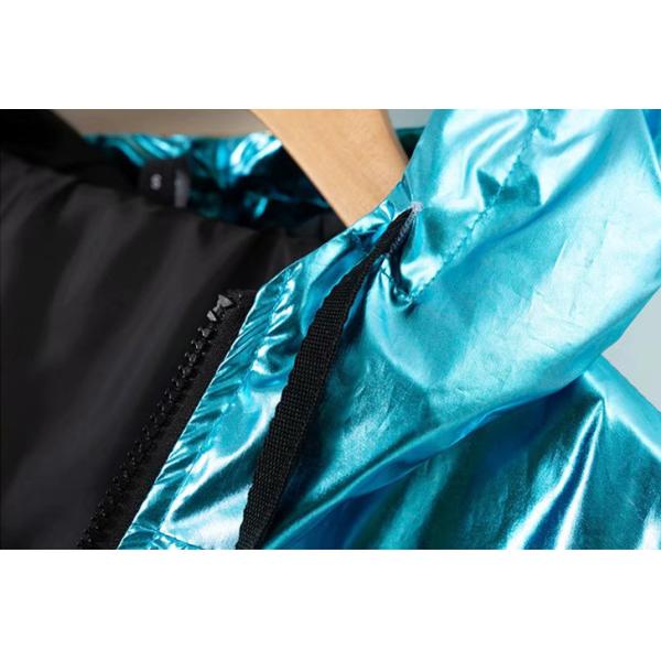 Fashion Mens Reflective Jacket / Womens Metallic Coat Plating Coating