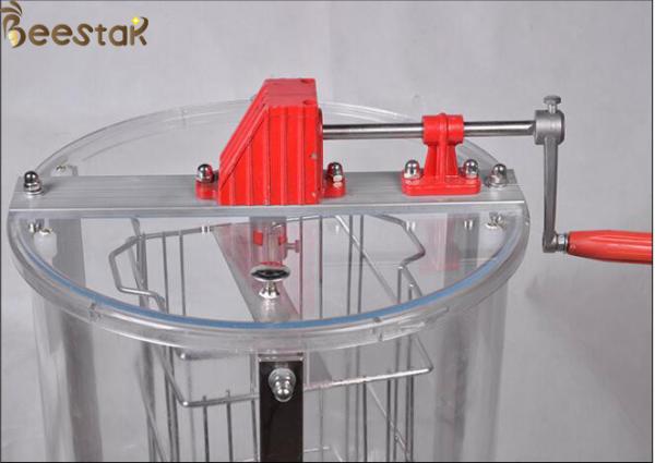 2 Frames Stainless Steel Transparent Manual Honey Extractor Beekeeping Equipment