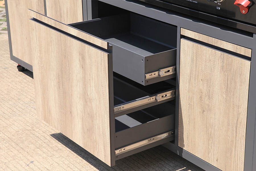 High Output Gas Grill Modular Outdoor Kitchen Kits SUS304 Prefab BBQ Islands