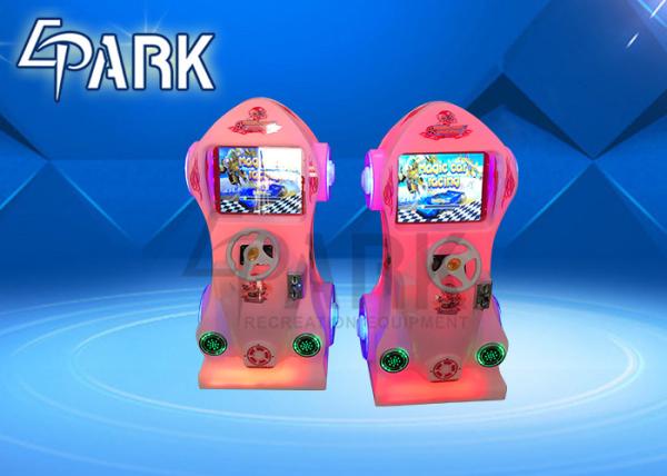 Amusement Children Car Racing Game Machine With Alloy Steel Structure
