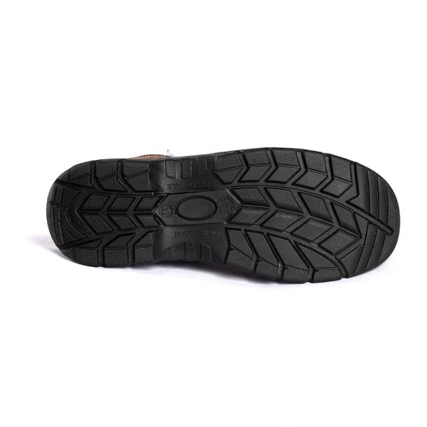 Cow Leather Anti Oil Safety Footwear Smash Resistant Impact Proof Mens Construction Shoes