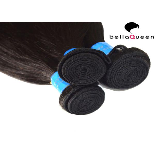 Cabello humano lleno recto largo trenzado de las pelucas de cordón del micrófono malasio suave común