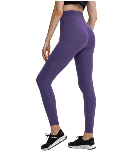 Sexy Nude Super High Waist Crotchless Yoga Leggings Pants 210gsm US Size