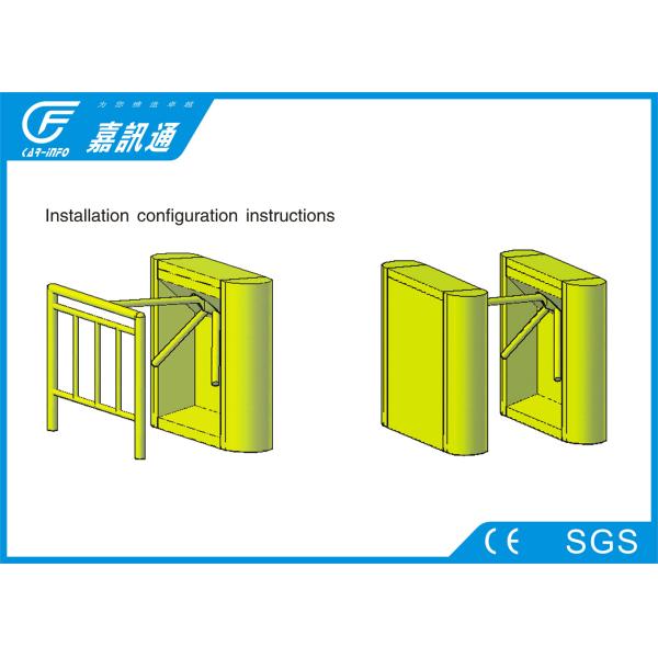 Factroy Entrance Pedestrian Security Gate , Residence Area Waist Height Turnstile