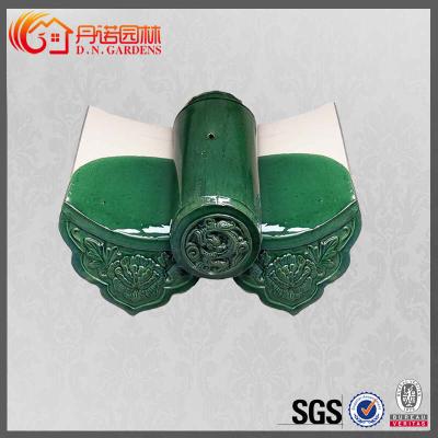 Telhas de telhado verdes vitrificadas chinês para o miradouro do jardim