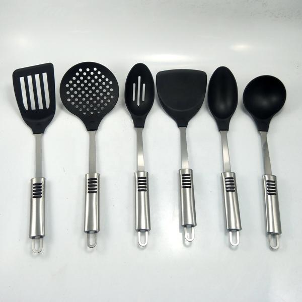 Nylon Kitchen Utensils Set with Rotating Stand and Multi-functional Kitchen Gadgets