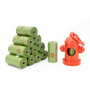 Drawstring Pet Waste Bag Green Unscented Plastic Pet Litter Bags