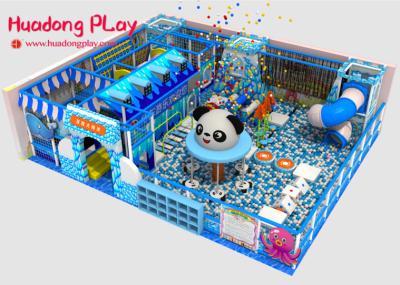Interactive Daycare Indoor Playground Equipment CAD Instruction Middle Size 1090*890*310cm