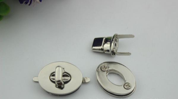 Hot sell Factory zinc alloy hardware accessories high quality custom oval metal handbag twist lock