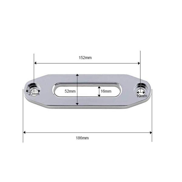Universal Black Silver 5000lbs 152mm Winch Rope Fairlead Epoxy Grade Finishing