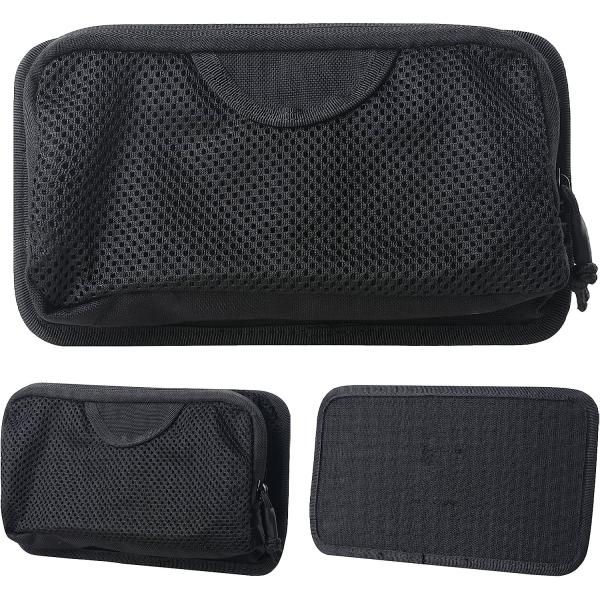 Tactical Mesh Zipper Pouch, Modular Insert Panel Organizer EDC Utility Storage Pocket with Hook-N-Loop Fasteners