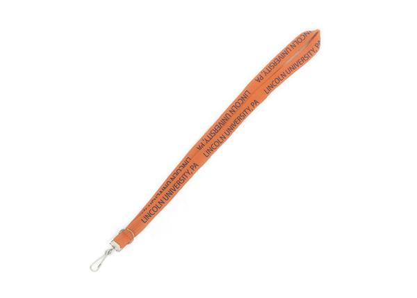 Polyester Plain Double Hook Lanyard With A Metal Clip And A Breakaway Clasp For Added Safety