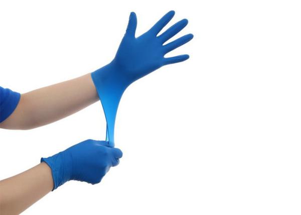 Safe Disposable Protective Gloves Medical Nitrile Surgical Gloves Blue Color