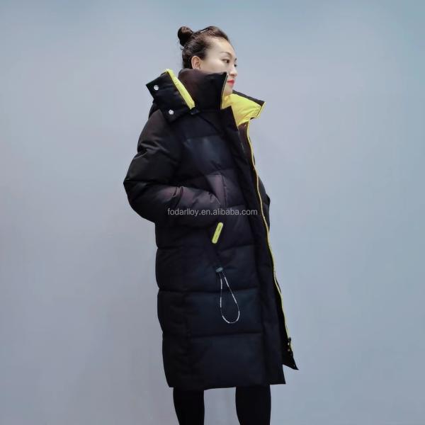 FODARLLOY F23141 Ladies Warm Hooded Cotton-padded Clothes Women Slim Long Winter Jackets Women Coats