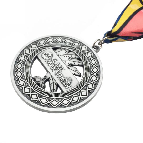 Gold / Silver / Bronze Plated Custom Logo Medal For Sport Zinc Alloy Paint Hollow