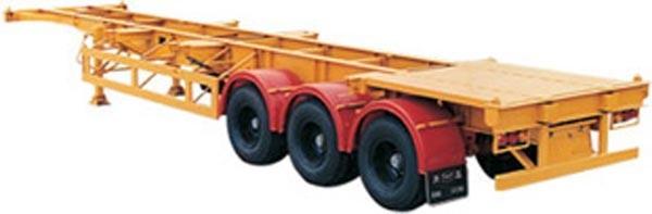 13 Meters Gooseneck Flat Bed Semi Trailer Container Chassis For Transport