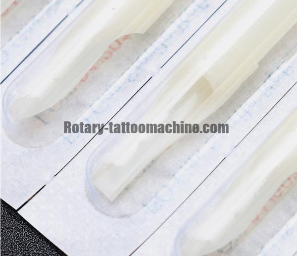White Tattoo Gun Tips Medial Plastic Material Ethylene Oxide Sterilized No Safe Risk