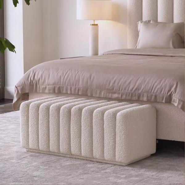 Lightweight Durable Fabric Ottoman Furniture , Antiwear Living Spaces Storage Ottoman