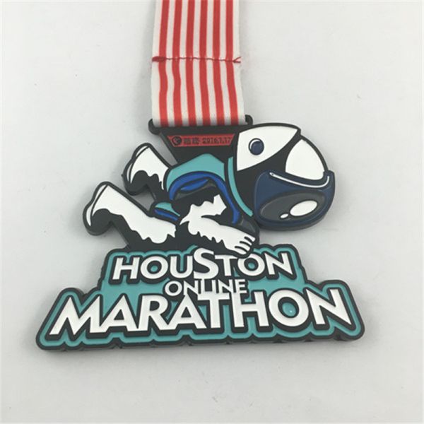 Gold enent race metal medals with ribbon, OEM medals for team