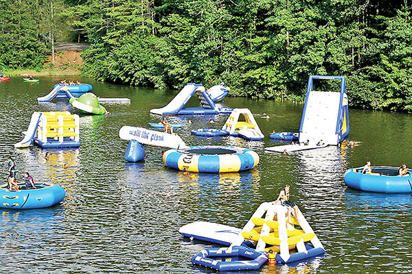 Interesting inflatable water trampoline inflatable floating water park